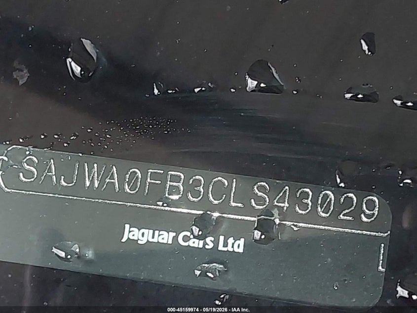 2012 Jaguar Xf VIN: SAJWA0FB3CLS43029 Lot: 45159974