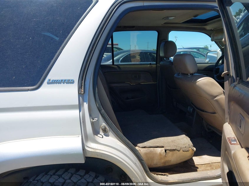 1999 Toyota 4Runner Limited V6 VIN: JT3HN87R4X0256289 Lot: 45160118