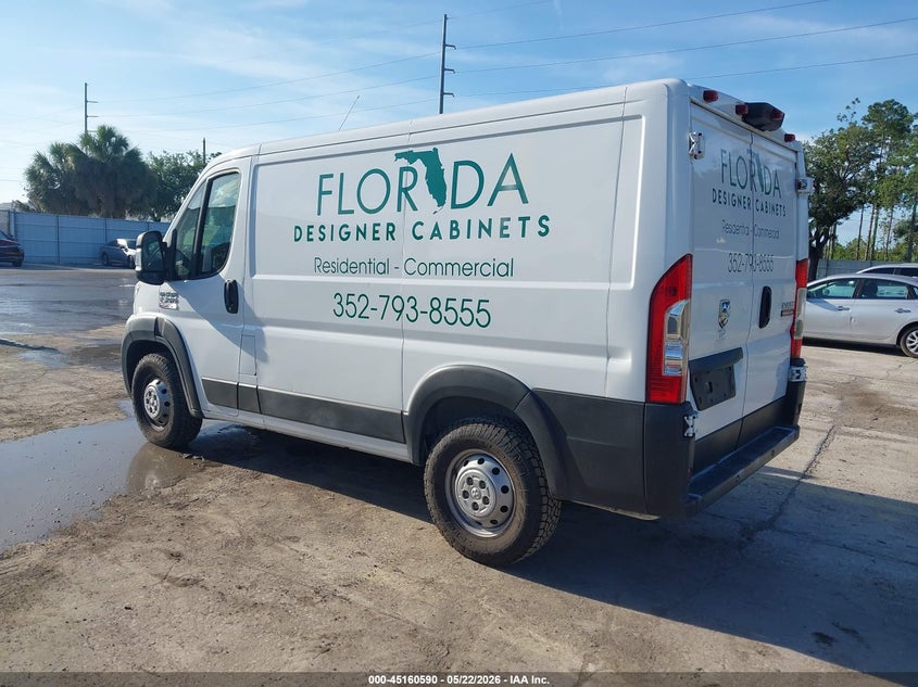 Vin: 3c6trvng7ke525726, lot: 45658254, ram promaster 1500 low roof 118 wb 20193