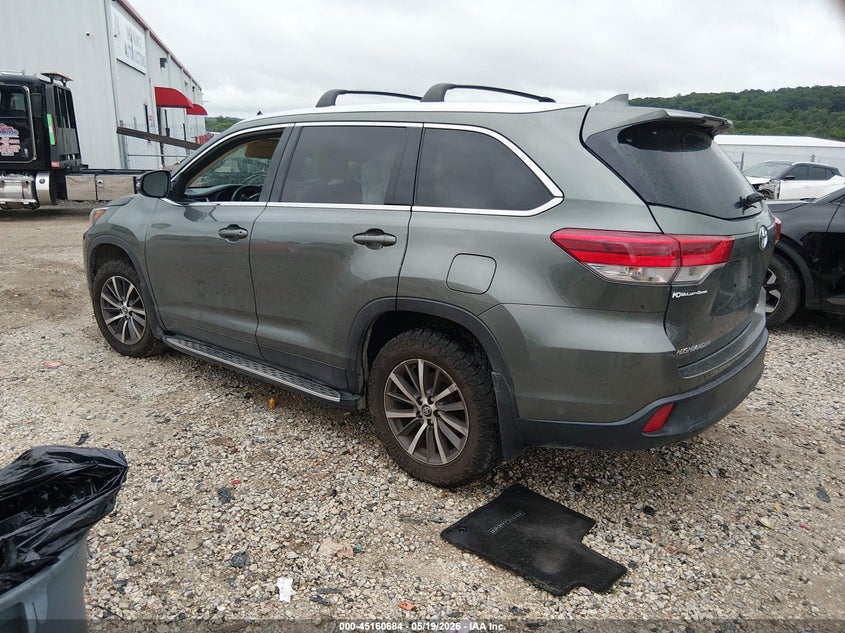 Vin: 5tdkzrfh9ks298242, lot: 45658348, toyota highlander xle 20193