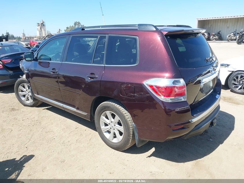 Vin: jtebc3eh0d2018858, lot: 45658486, toyota highlander hybrid base v6 20133