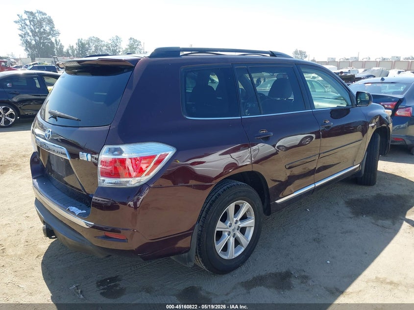 Vin: jtebc3eh0d2018858, lot: 45658486, toyota highlander hybrid base v6 20134