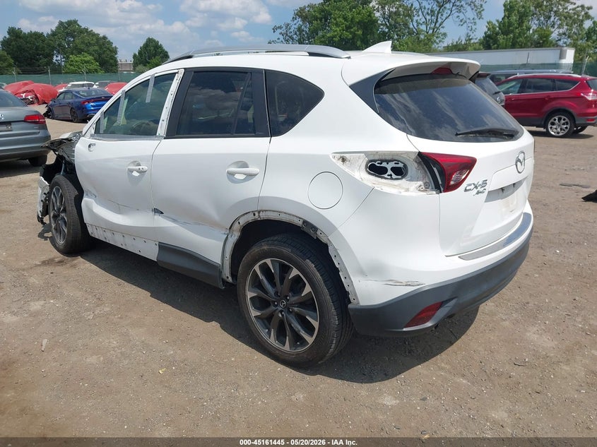 Vin: jm3ke4dy8g0679034, lot: 45659108, mazda cx-5 grand touring 20163