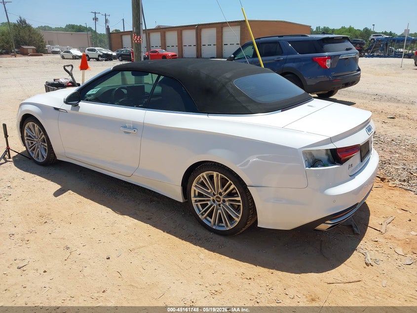 Vin: wauwagf5xnn003918, lot: 45659412, audi a5 cabriolet premium plus 45 tfsi quattro s tronic 20223