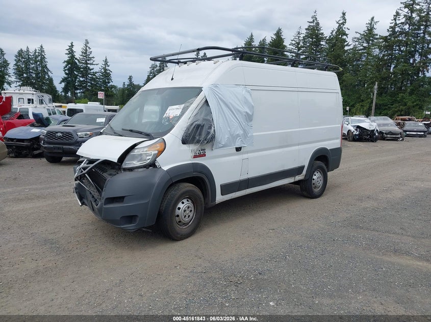 Vin: 3c6trvbg1he506229, lot: 45659507, ram promaster 1500 high roof 136 wb 20172