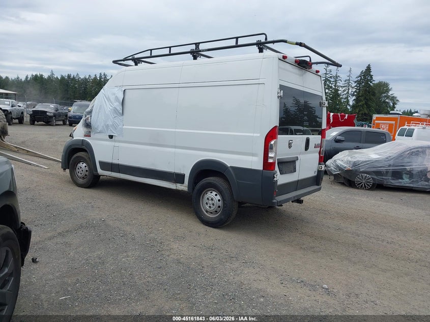 Vin: 3c6trvbg1he506229, lot: 45659507, ram promaster 1500 high roof 136 wb 20173