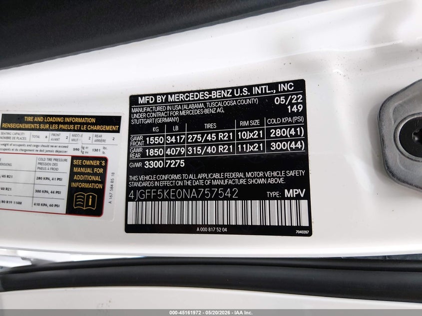 2022 Mercedes-Benz Gls 450 4Matic VIN: 4JGFF5KE0NA757542 Lot: 45161972
