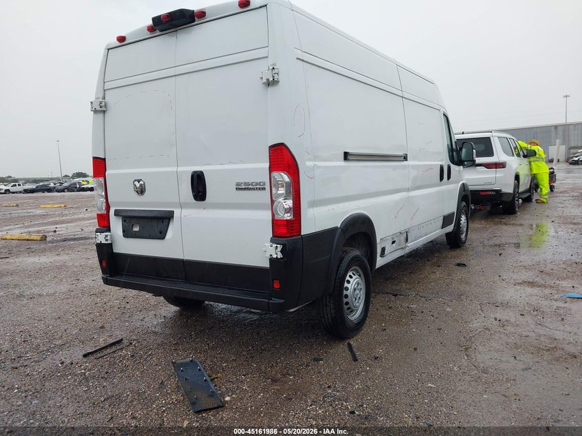 Vin: 3c6lrvdg9se504104, lot: 45659650, ram promaster 2500 tradesman high roof 159 wb w/pass seat 20254