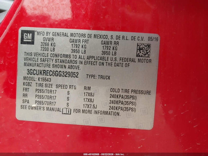 2016 CHEVROLET SILVERADO 1500 1LT — Photo 9