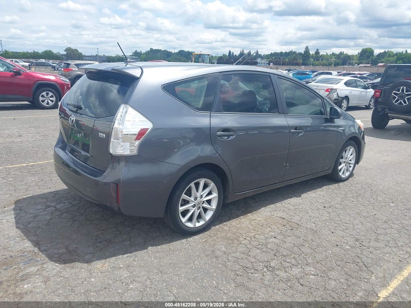 2012 TOYOTA PRIUS V (+) WAGON 1.8L I-4 DOHC, VVT, 98HP
