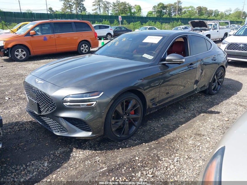 Vin: kmtg54te6pu109114, lot: 45660093, genesis g70 3.3t awd 20232