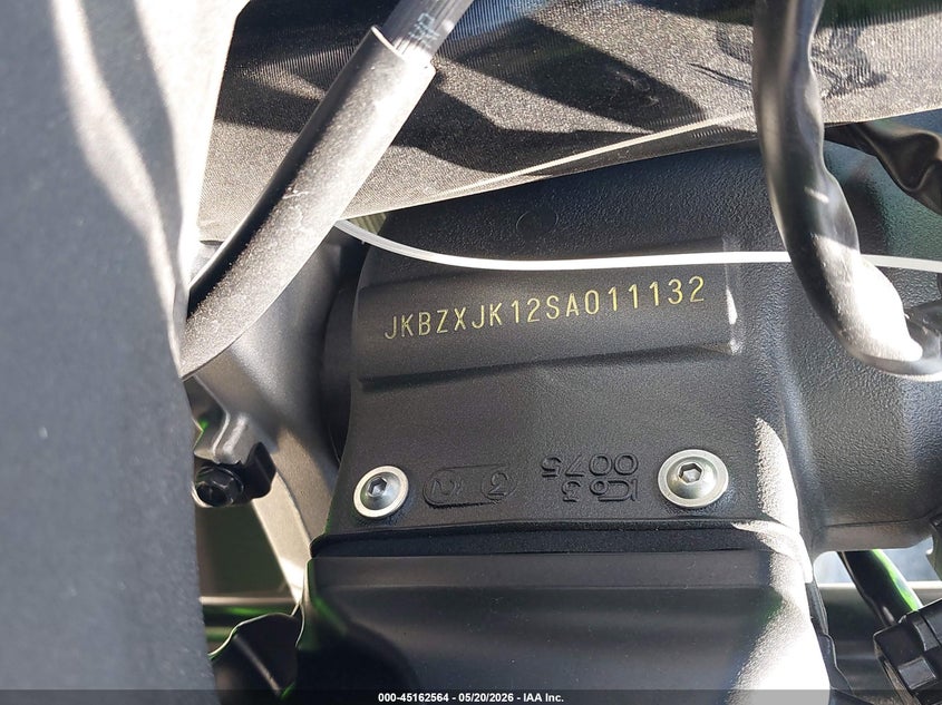 2025 Kawasaki Zx636 K VIN: JKBZXJK12SA011132 Lot: 45162564