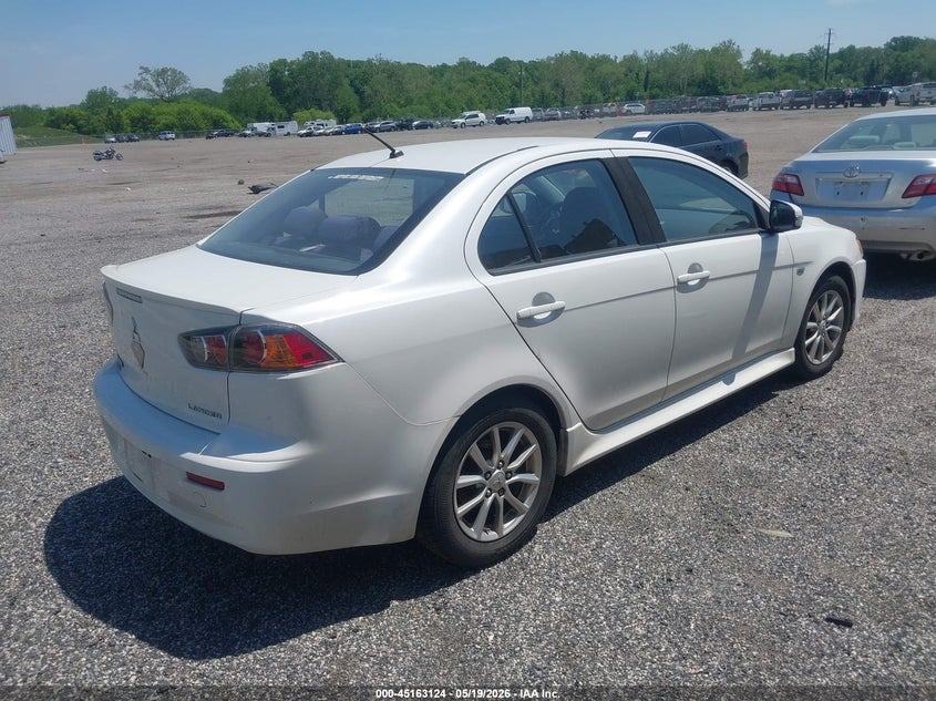 Vin: ja32v2fw7gu011662, lot: 45660788, mitsubishi lancer es 20164