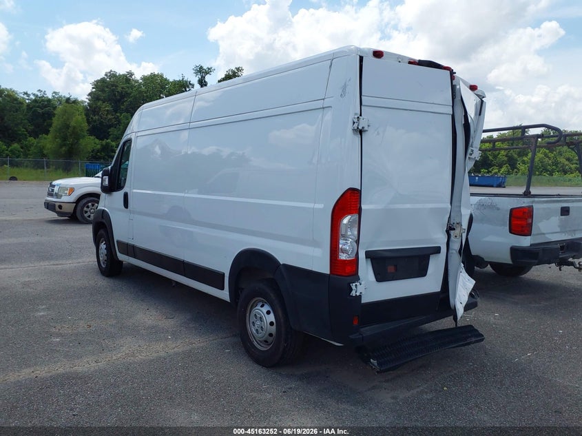 Vin: 3c6lrvdg8pe524738, lot: 45660915, ram promaster 2500 high roof 159 wb 20233