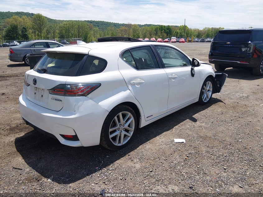 Vin: jthkd5bh8f2248375, lot: 45661030, lexus ct 200h 20154