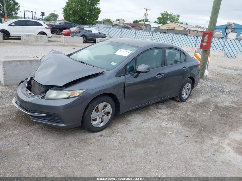 2013 Honda Civic Lx 19XFB2F5XDE004136 photo 1
