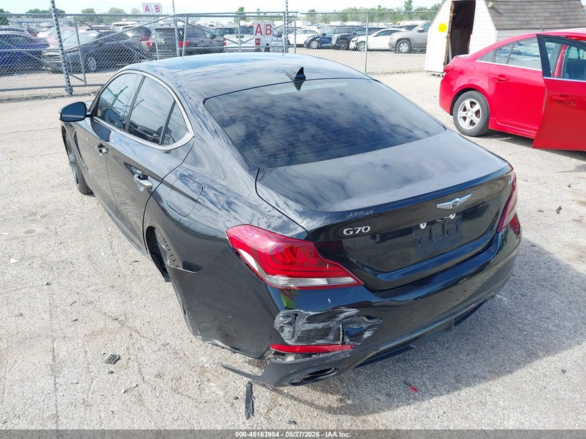 Vin: kmtg34le8ku021101, lot: 45661618, genesis g70 3.3t advanced 20193