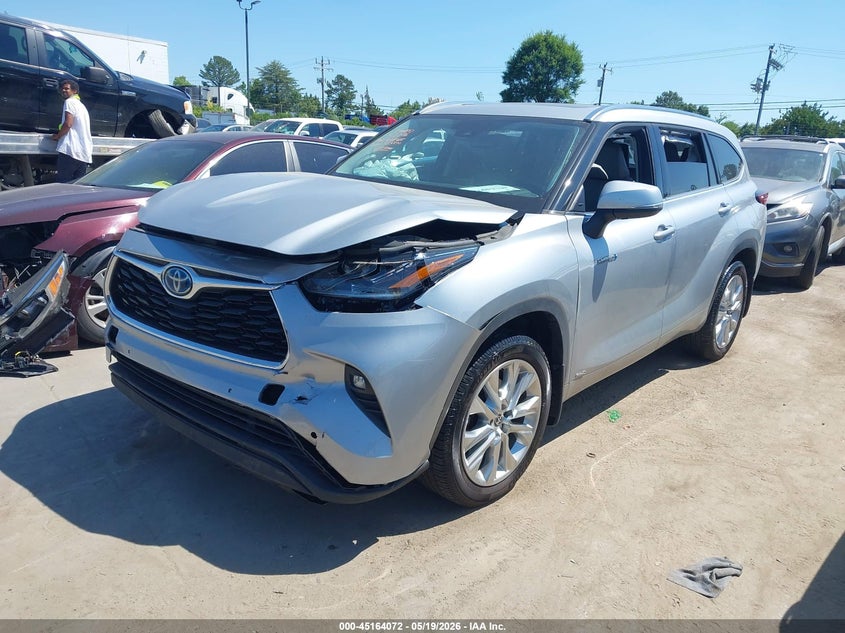 Vin: 5tdxbrch7ms523890, lot: 45661736, toyota highlander hybrid limited 20212