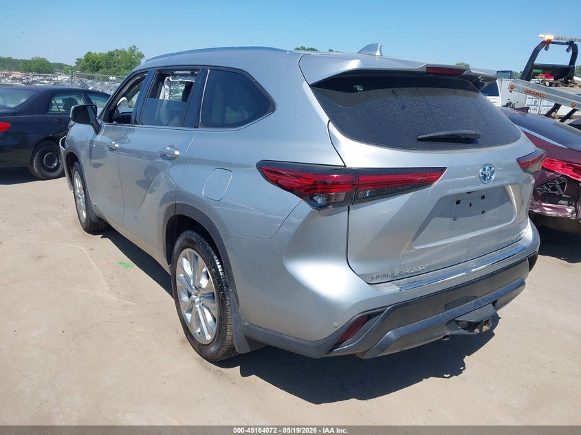 Vin: 5tdxbrch7ms523890, lot: 45661736, toyota highlander hybrid limited 20213