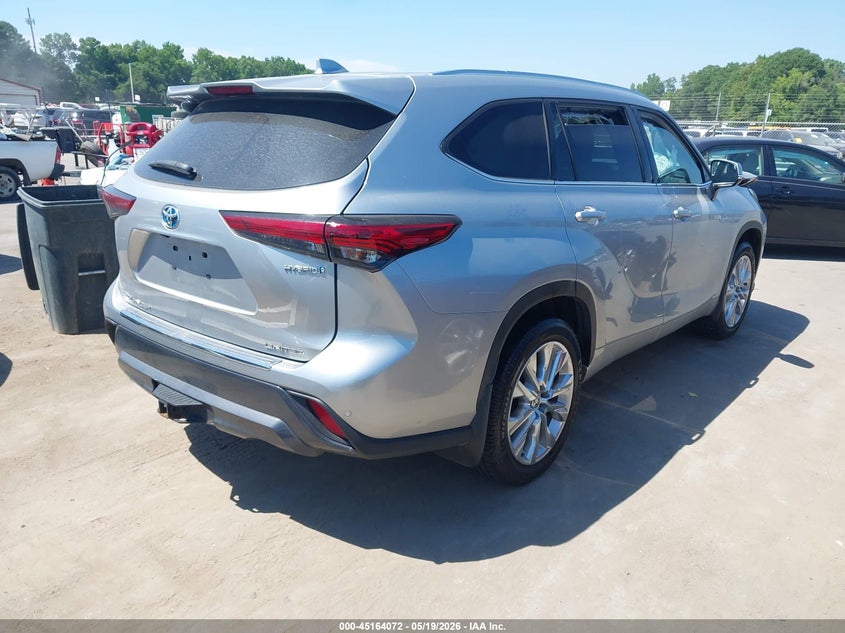Vin: 5tdxbrch7ms523890, lot: 45661736, toyota highlander hybrid limited 20214