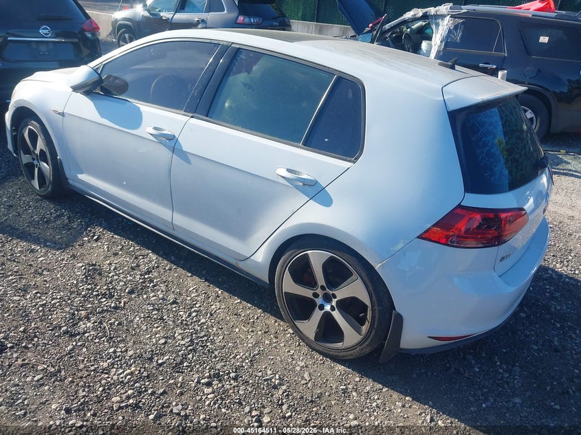 Vin: 3vw547au3hm012928, lot: 45662175, volkswagen golf gti se 4-door 20173