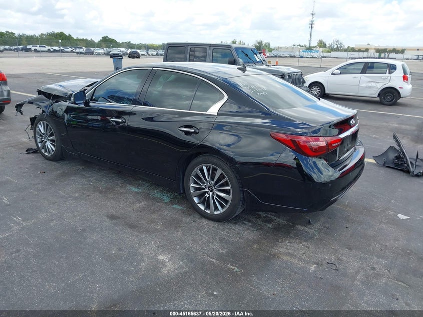 Vin: jn1ev7bp3nm310317, lot: 45663301, infiniti q50 luxe 20223