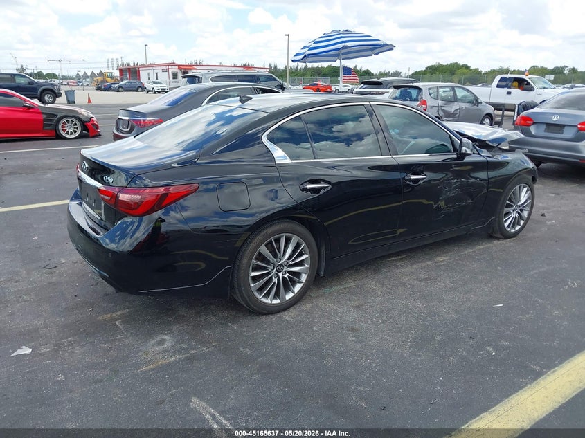 Vin: jn1ev7bp3nm310317, lot: 45663301, infiniti q50 luxe 20224