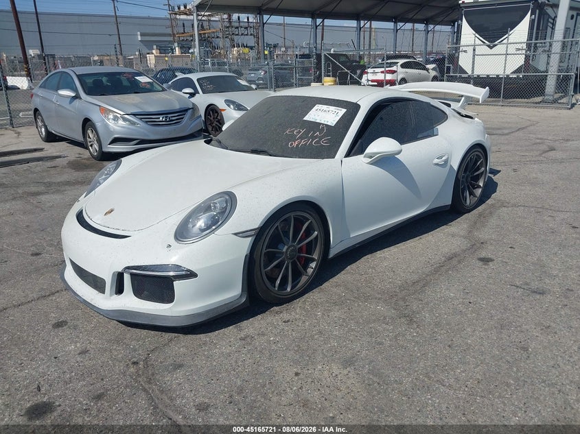 Vin: wp0ac2a95es183430, lot: 45663385, porsche 911 gt3 20142