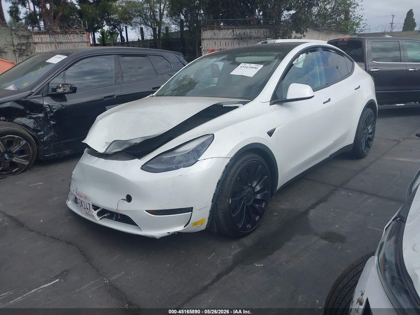 Vin: 7saygdef0nf406598, lot: 45663554, tesla model y performance dual motor all-wheel drive 20222