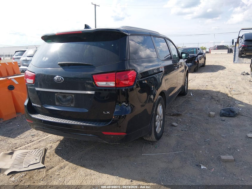 Vin: kndmb5c17j6348549, lot: 45664656, kia sedona lx 20184