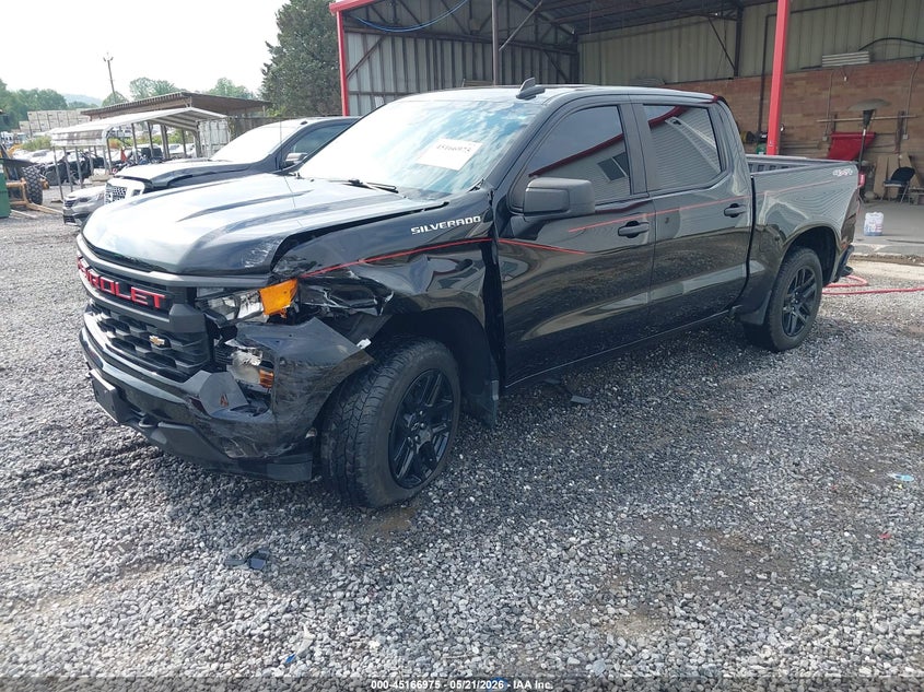 2022 Chevrolet Silverado 1500 4wd  Short Bed Custom 1GCPDBEK6NZ549293 photo 1