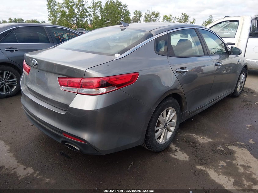 Vin: 5xxgt4l33gg029570, lot: 45665565, kia optima lx 20164