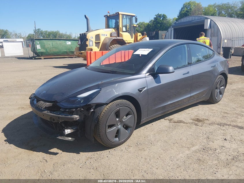 Vin: 5yj3e1ea1pf692478, lot: 45665902, tesla model 3 rear-wheel drive 20232