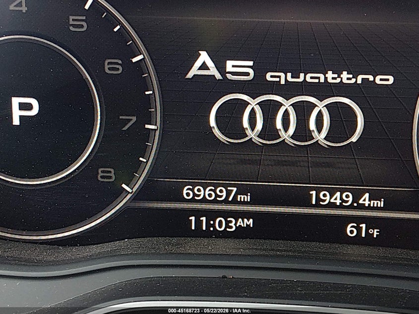 2019 Audi A5 45 Premium VIN: WAUBNCF58KA097375 Lot: 45168723