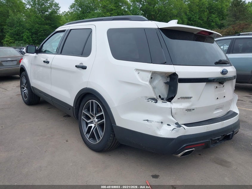 Vin: 1fm5k8gt0ggb38889, lot: 45666689, ford explorer sport 20163
