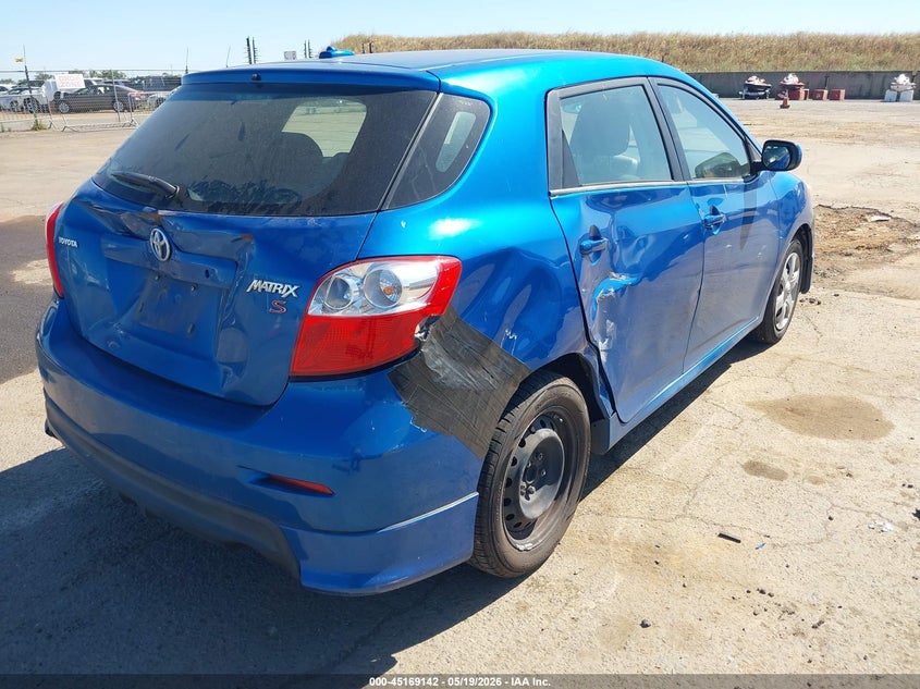 2009 Toyota Matrix 2.4 S blue Lot 111045169142 Vin 2T1KE40E89C014339