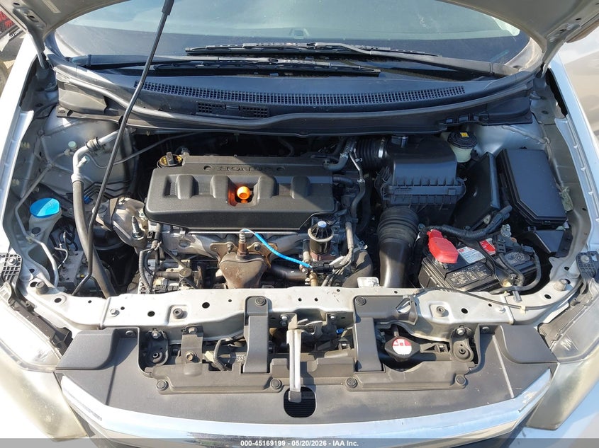 2012 Honda Civic 1.8 Lx silver Lot 111045169199 Vin JHMFB2F54CS003770