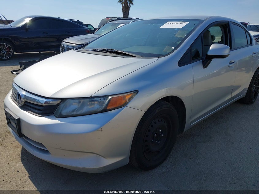 2012 Honda Civic 1.8 Lx silver Lot 111045169199 Vin JHMFB2F54CS003770