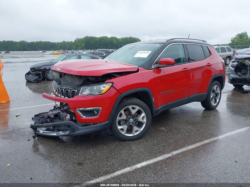 Vin: 3c4njdcb1kt595356, lot: 45667385, jeep compass limited 4x4 20192