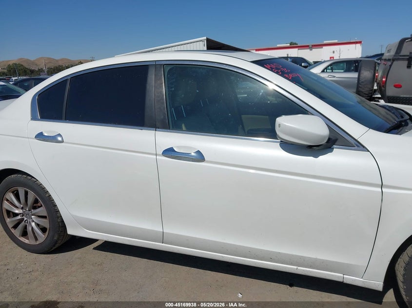 2012 Honda Accord 3.5 3.5 Ex-L white Lot 111045169938 Vin 1HGCP3F87CA041295