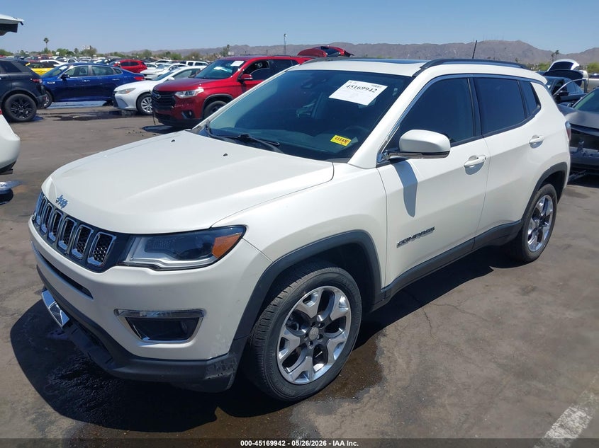 Vin: 3c4njdcb4ht628391, lot: 45667629, jeep new compass limited 4x4 20172