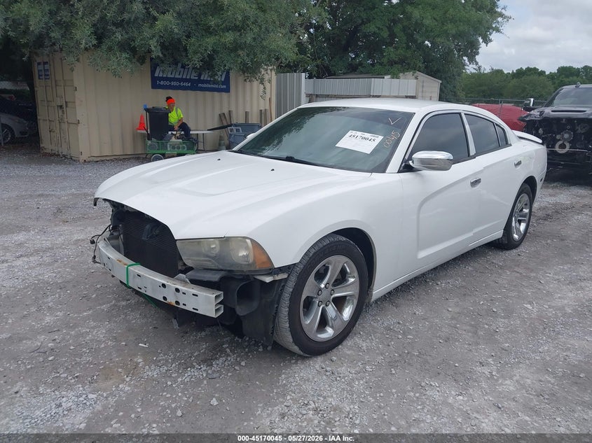 2012 Dodge Charger 3.6 Sxt white Lot 111045170045 Vin 2C3CDXHG8CH126252