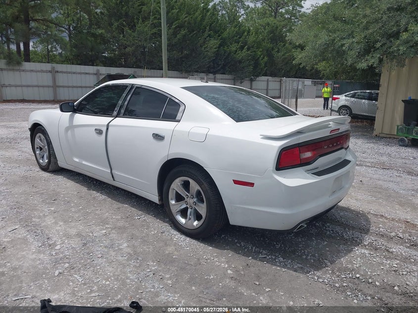 2012 Dodge Charger 3.6 Sxt white Lot 111045170045 Vin 2C3CDXHG8CH126252