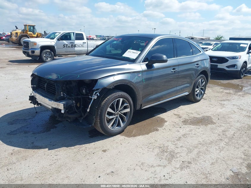 Vin: wa15aafyxr2041284, lot: 45667745, audi q5 sportback premium plus 45 tfsi s line quattro s tronic 20242