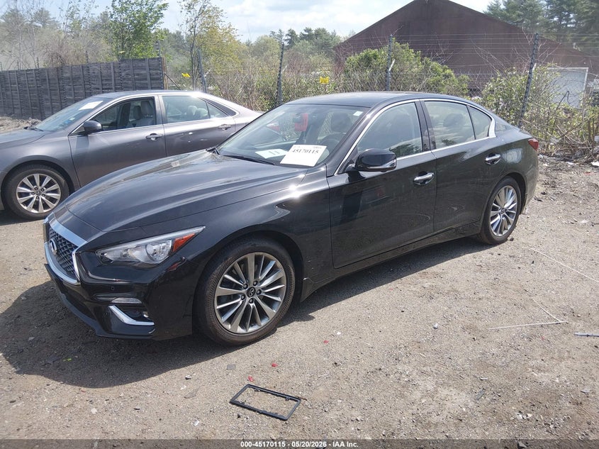 Vin: jn1ev7br2nm341267, lot: 45667801, infiniti q50 luxe awd 20222