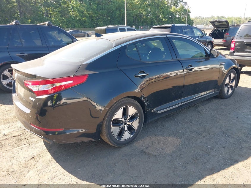 Vin: knagm4adxc5021874, lot: 45667835, kia optima hybrid ex 20124