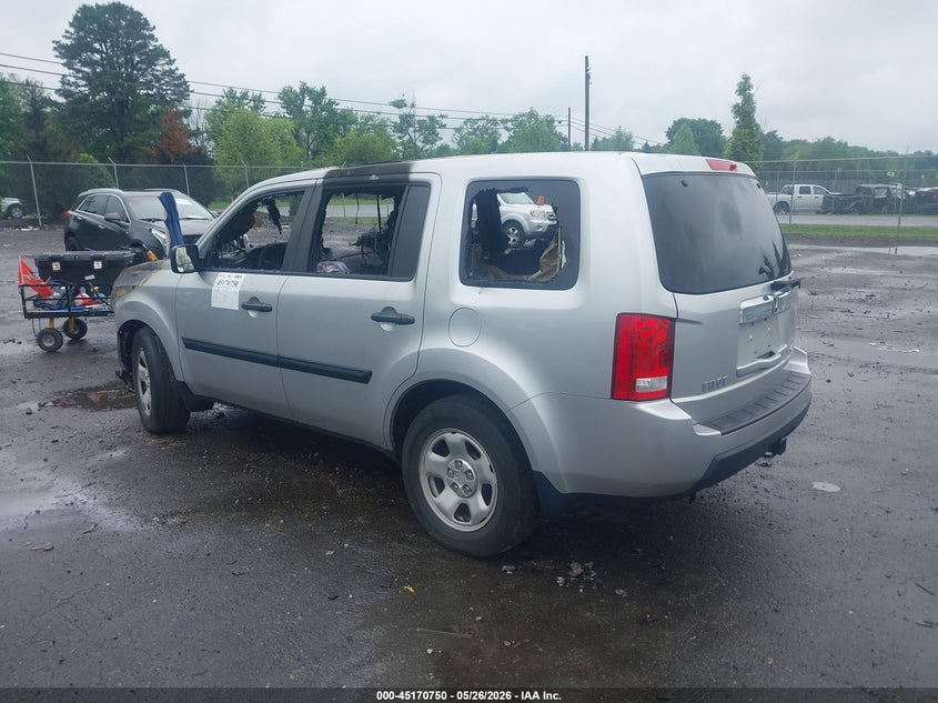 Vin: 5fnyf4h28bb059803, lot: 45668436, honda pilot lx 20113