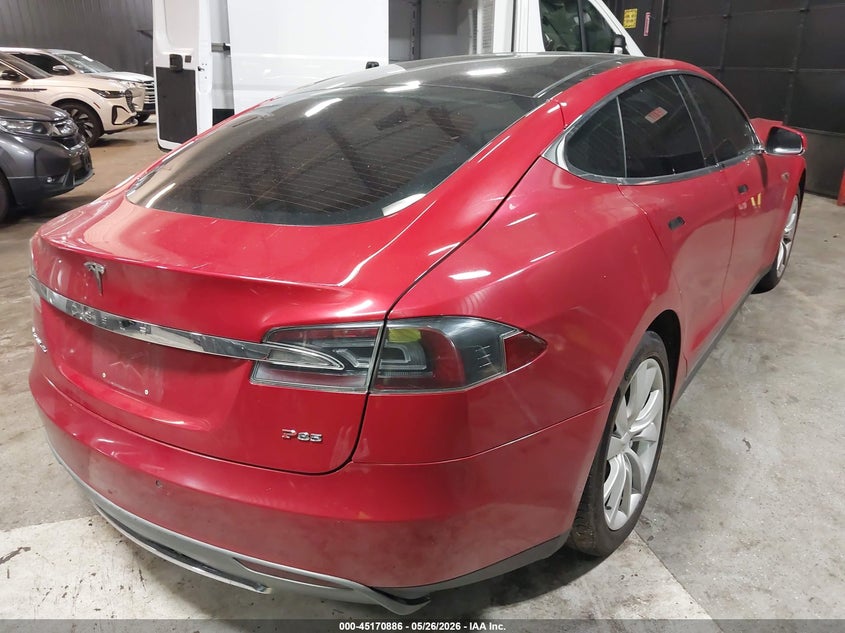 Vin: 5yjsa1h14efp43410, lot: 45668572, tesla model s p85 20144