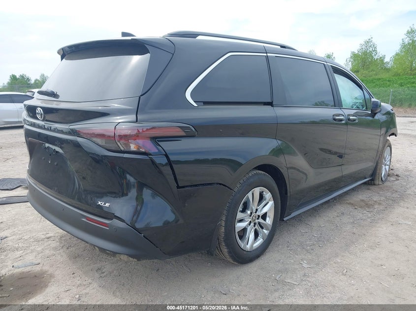 Vin: 5tdyskfc6ts257885, lot: 45668887, toyota sienna xle 20264