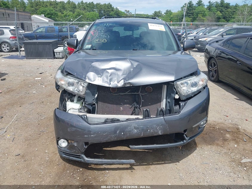 2012 Toyota Highlander 3.5 Limited V6 grey Lot 111045171422 Vin 5TDDK3EH2CS093651